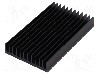 Radiator extrudat, aluminiu, 100mm x 59.69mm, neagra, FISCHER ELEKTRONIK - SK 630 100 SA