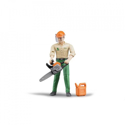 Bruder - Figurina Muncitor Forestier Cu Accesorii foto