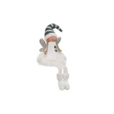 Figurina decorativa pentru Craciun, model zana, aripi cu sclipici, inaltime 55 cm