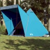 VidaXL Cort de familie Tipi pentru 6 persoane, albastru, impermeabil