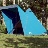VidaXL Cort de familie Tipi pentru 6 persoane, albastru, impermeabil