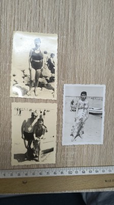 LOT 3 FOTOGRAFII VECHI ANII 30 LITORAL PLAJA MODERN foto