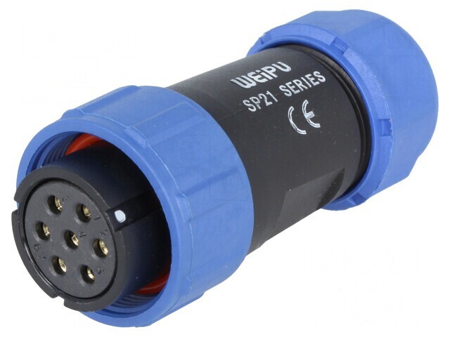 Mufă SP21 Mamă 7P IP68 15A 500V