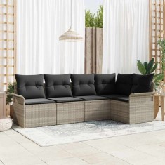vidaXL Set de canapele pentru grădină 5 pcs 242.5 x 132.5 x 85 cm