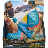 Dreamworks Dragons World of Berk - Battle Dragons, Fire Blast Deadly Nadder How to Train Your Dragon 2025, Multicolor, 4 ani+