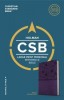 CSB Large Print Personal Size Reference Bible, Purple Leathertouch