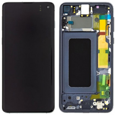 Display LCD cu Touchscreen cu Rama Samsung N970 Galaxy Note 10 Negru Original foto