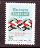 UNGARIA 1992, Telecom'92, serie neuzată, MNH