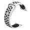 Curea silicon compatibila Fossil Gen 5 Smartwatch, telescoape Quick Release, 22mm, Alb/Negru