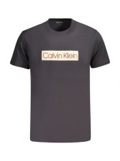 Tricou barbati din bumbac, J30J327472, cu imprimeu cu logo, Negru (Marime: L) foto