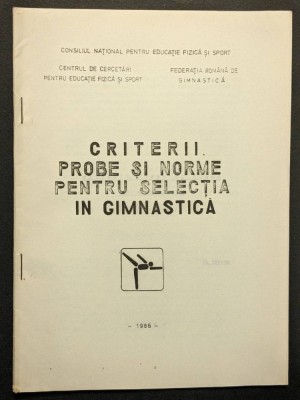 sport GIMNASTICA &amp;ndash; CRITERII PROBE NORME pt Selectie UZ INTERN 40 pag tabele foto