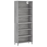 Cumpara ieftin Dulap inalt, gri sonoma, 69,5x32,5x180 cm, lemn compozit