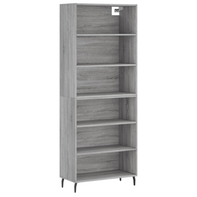 Dulap inalt, gri sonoma, 69,5x32,5x180 cm, lemn compozit foto