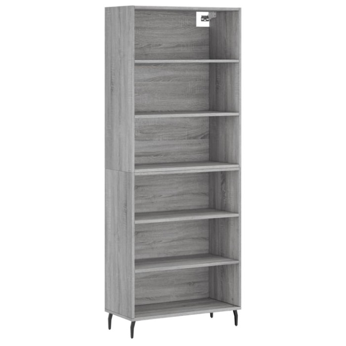 Dulap inalt, gri sonoma, 69,5x32,5x180 cm, lemn compozit