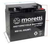 Baterie moto/atv Gel MB19L-BS (12v 19ah) Cod Produs: MX_NEW AKUMOR062
