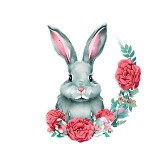 Cumpara ieftin Sticker decorativ, Iepure, Gri, 75 cm, 8593ST, Oem