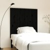 VidaXL Tăblie de pat pentru perete, negru, 108x3x110 cm lemn masiv pin 824927