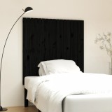 VidaXL Tăblie de pat pentru perete, negru, 108x3x110 cm lemn masiv pin 824927