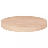 Blat de masă rotund, &Oslash;40x4 cm, lemn masiv stejar netratat