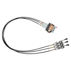 Distribuitor hidraulic cu 3 manete, lungime cablu 2.5m presiune 250 bar debit 40L/min Breckner Germany foto