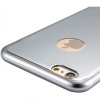 Husa iPhone 7 MyStyle Elegance Luxury TPU Argintiu Placata Silver Protectie Slim
