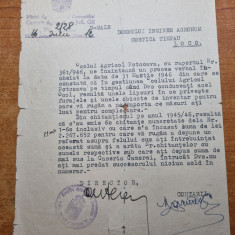 document ocolul silvic potcoava ,jud. olt - din anul 1946