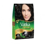 Cumpara ieftin Vopsea Par Henna Vatika Black Brown 60g, Acoperire Naturala, Fara Amoniac, Include Aplicator &amp; Manusi