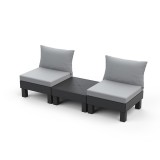 Cumpara ieftin Set mobilier de grădină pentru balcon Elements, grafit