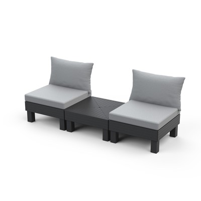 Set mobilier de grădină pentru balcon Elements, grafit foto