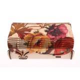 Cutie lemn - Curbata print 14x9x3.5cm | Acrilat WoodBox