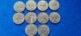 Set 10 Monede Franta 10 Centimes, 1984-2000, Numismatica