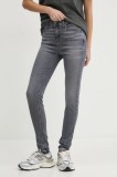 Tommy Jeans jeans femei, culoarea gri, DW0DW19557
