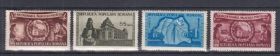 ROMANIA 1953 LP 351 SEMICENTENARUL PALATULUI POSTELOR SERIE MNH foto