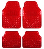 Covorase Auto Universale, model Diamond, culoare Crom Rosu