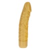 Vibrator Realist Siliconic Get Real Editie Aurie, 20cm, Texturat, cu Stimulare Clitoris. Baterii AA