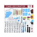 Set de Patiserie cu 110 de Piese si Sabloane pentru Decorarea Torturilor si Prajiturilor Handy KitchenServ