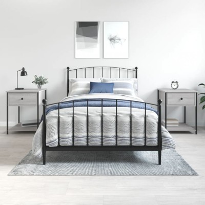 vidaXL Noptiere, 2 buc., gri sonoma, 44x45x58 cm, lemn prelucrat 825850 foto