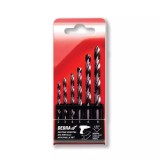 Set de 6 burghii pentru metal;hss;otel 4341;135&deg;; 2*49,3*61,4*75,5*86,6*93,8*117mm