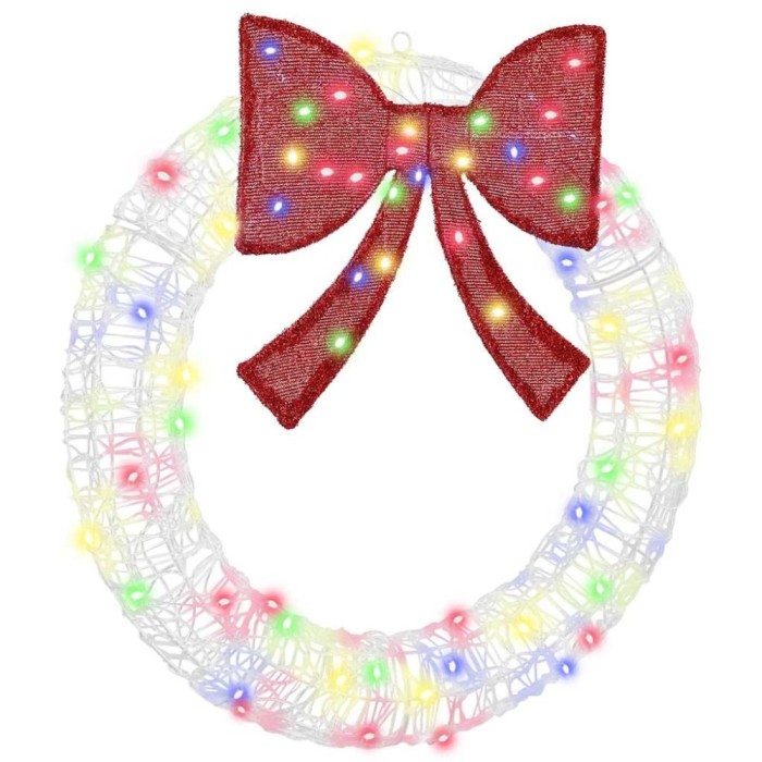 vidaXL Coroană cu lumini cu bandă LED Multicolour 75 cm Acril 42019124