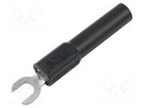 Adaptor banană 4mm AXIOMET, mufă tip furcă 60VDC 36A neagră