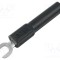 Adaptor banană 4mm AXIOMET, mufă tip furcă 60VDC 36A neagră