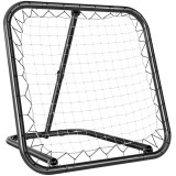 HOMCOM Rețea de Ricoșeu pentru Fotbal, Rețea de Fotbal Ricoșeu și Pliabilă cu Unghi Reglabil &icirc;n Metal, pentru Antrenament Baseball și Volei, 78x84x65-