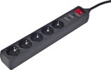 PRELUNGITOR GEMBIRD, Schuko x 5, conectare prin Schuko (T), cablu 1.5 m, 16 A, protectie supratensiune, protectie copii, negru, &amp;quot;SPG5-C-5&amp;quot; (