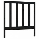 VidaXL Tăblie de pat, negru, 81x4x100 cm, lemn masiv de pin 817669