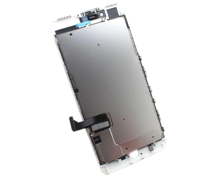 Display iPhone 7 Plus LCD Alb Complet Cu Tablita Metalica Si Conector Amprenta