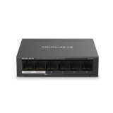 Mercusys Desktop Switch MS106LP 6 porturi 10/100Mbps, Standarde si protocoale IEEE 802.3x Flow Control, 4 porturi POE, buget POE 40W, dimensiuni: 99.8