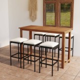 Set mobilier bar de gradina cu perne, 7 piese, negru GartenMobel Dekor, vidaXL