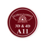 Cumpara ieftin Gel UV 4D plastilina, gel plastart, Global Fashion, A11, 7g, culoare bordo