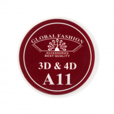 Gel UV 4D plastilina, gel plastart, Global Fashion, A11, 7g, culoare bordo