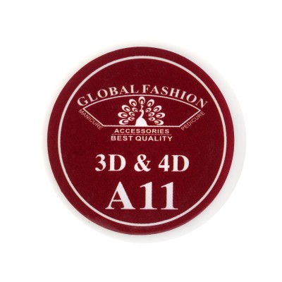 Gel UV 4D plastilina, gel plastart, Global Fashion, A11, 7g, culoare bordo foto